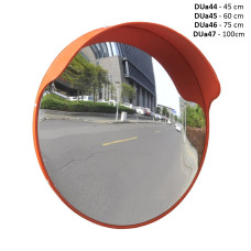 Изпъкнало пътно огледало за кръстовище/път без видимост с козирка – Dua44-47